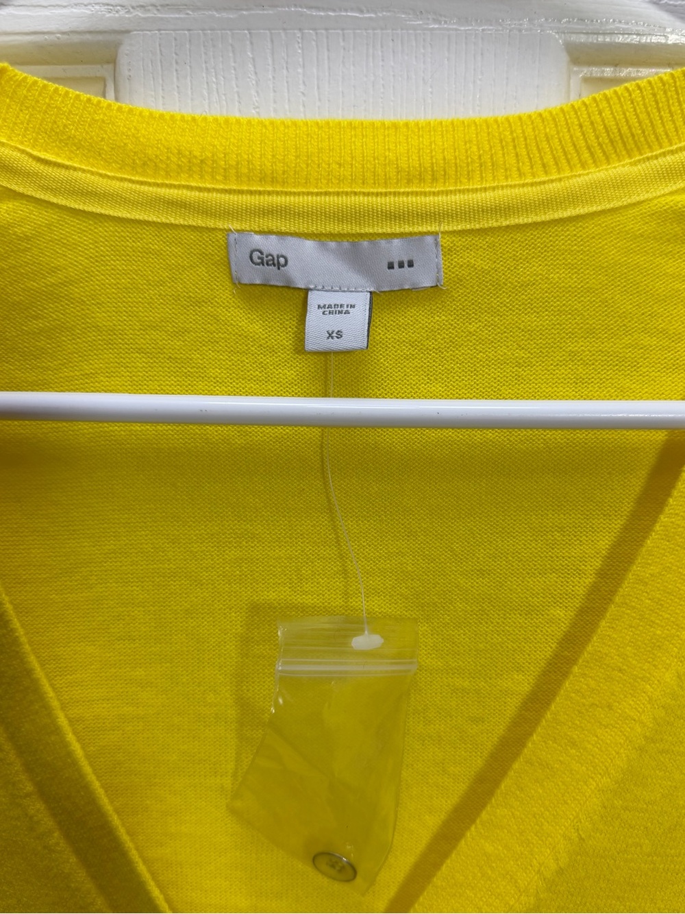 GAP Bright Yellow V-Neck Button Cardigan - Picture 2 of 3